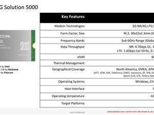 Intel 5G笔记本基带详情：峰值下载4.7Gbps、中国三大运营商都在