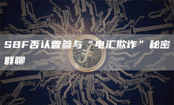 SBF否认曾参与“电汇欺诈”秘密群聊1