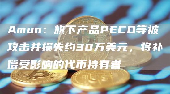 Amun：旗下产品PECO等被攻击并损失约30万美元，将补偿受影响的代币持有者1