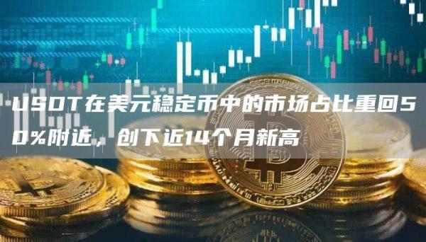 USDT在美元稳定币中的市场占比重回50%附近，创下近14个月新高1