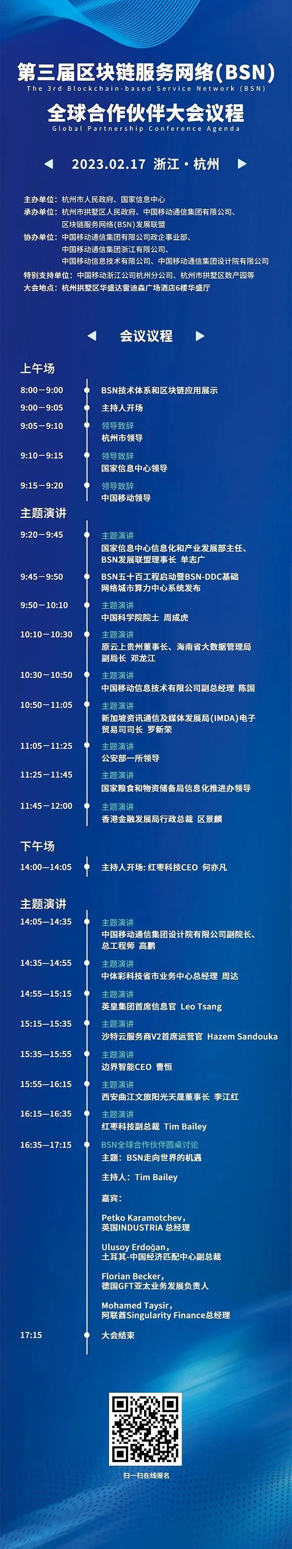 第三届区块链服务网络（BSN）全球合作伙伴大会将于2月17日在杭州举办1