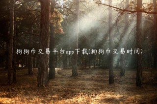 狗狗币交易平台app下载(狗狗币交易时间)
