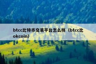 btcc比特币交易平台怎么样（btcc比okcoin）