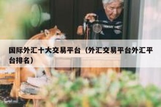 国际外汇十大交易平台（外汇交易平台外汇平台排名）