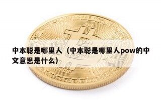 中本聪是哪里人（中本聪是哪里人pow的中文意思是什么）