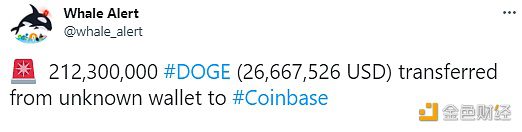 212,300,000枚DOG从未知钱包转移到Coinbas-第1张图片-欧意易易下载
