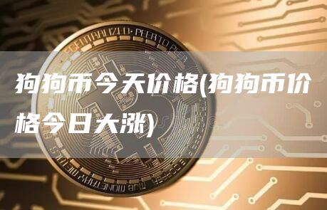 狗狗币今天价格 - 狗狗币价格今日大涨