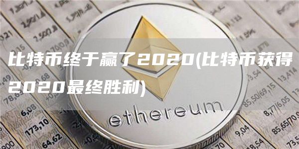 比特币终于赢了2020 - 比特币获得2020最终胜利