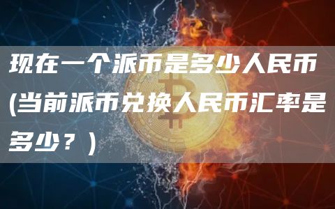 现在一个派币是多少人民币 - 当前派币兑换人民币汇率是多少？