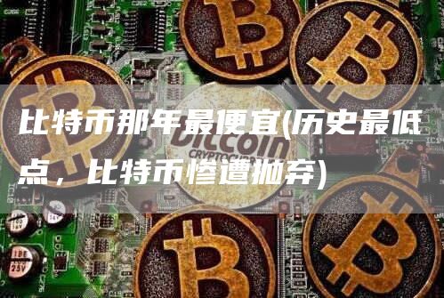 比特币那年最便宜 - 历史最低点，比特币惨遭抛弃