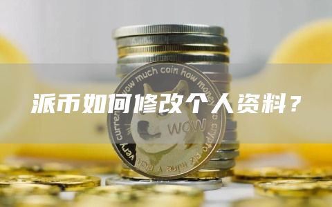 派币如何修改个人资料？