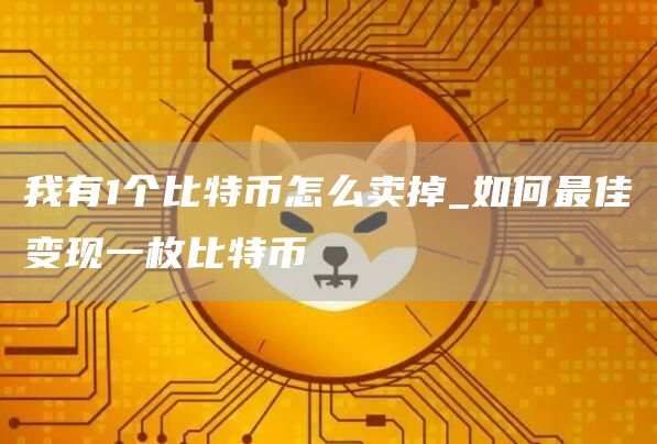 我有1个比特币怎么卖掉_如何最佳变现一枚比特币