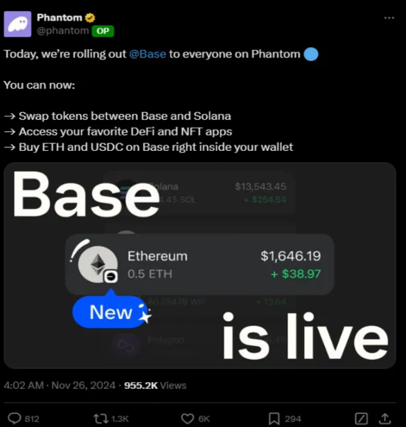 净资金流入赶超Solana、AI代理爆发式增长，Base季节要来了吗？-第6张图片-欧意易易下载