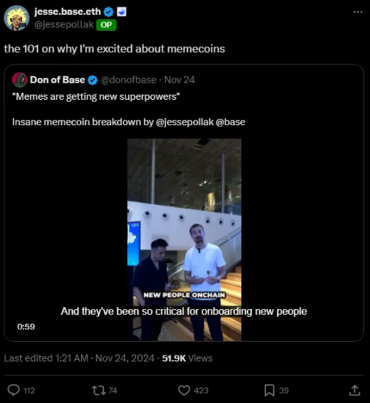 净资金流入赶超Solana、AI代理爆发式增长，Base季节要来了吗？-第12张图片-欧意易易下载